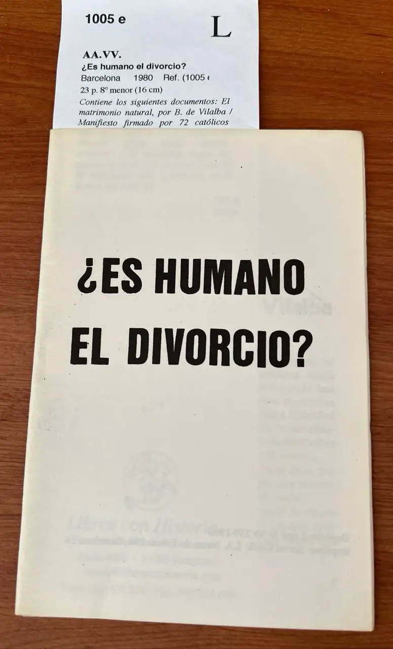 ¿Es humano el divorcio?