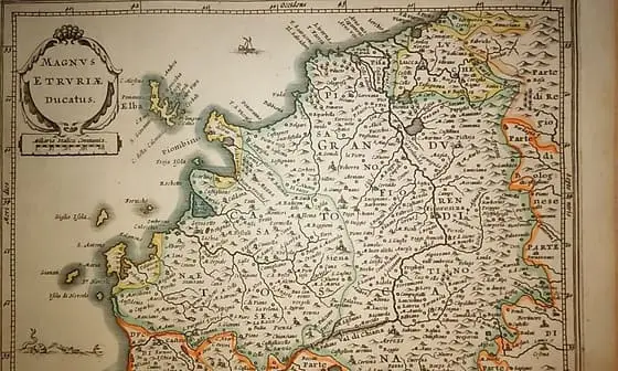 MAPA ANTIGUO: MAGNUS ETRURIAE DUCATUS