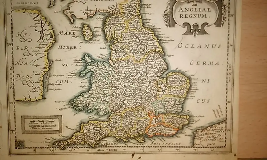 MAPA ANTIGUO: ANGLIAE REGNUM