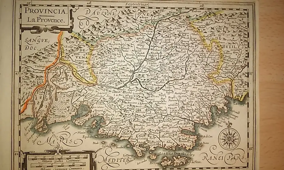 MAPA ANTIGUO: PROVINCIA. LA PROVENCE
