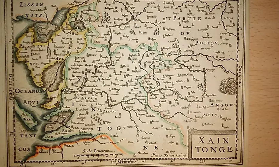 MAPA ANTIGUO: XAINTONGE