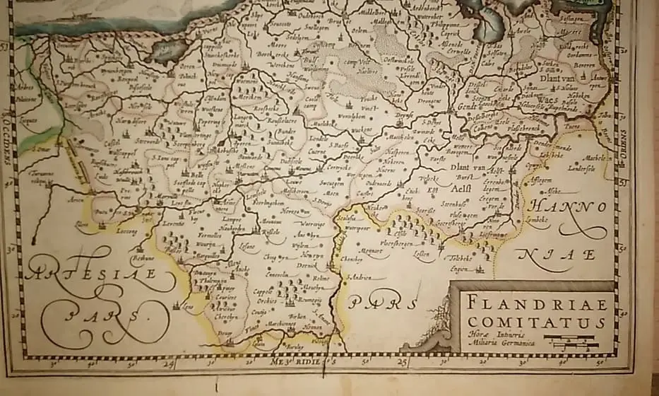 MAPA ANTIGUO: FLANDRIAE COMITATUS