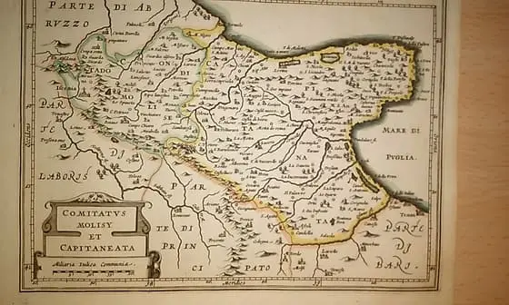 MAPA ANTIGUO: COMITATUS MOLISY ET CAPITANEATA