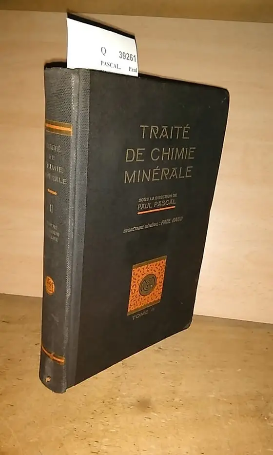 TRAITE DE CHIMIE MINERALE. TOME II. SOUFRE – SELENIUM – TELLURE. INDUSTRIE DE LACIDE SULFURIQUE ET DE LOLEUM.