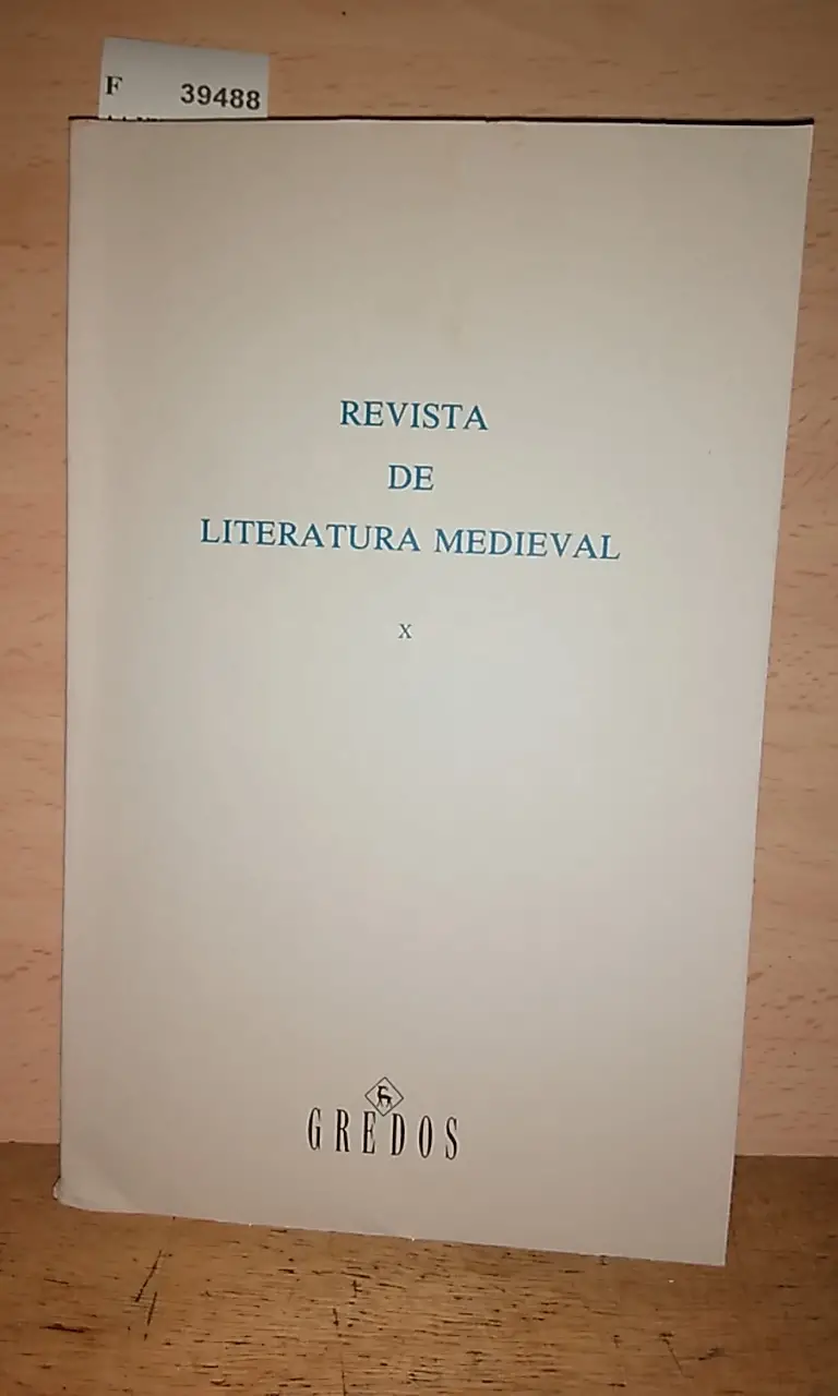 Revista: REVISTA DE LITERATURA MEDIEVAL X 1998