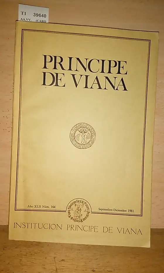 Revista: PRINCIPE DE VIANA. NUMERO 164. septiembre-diciembre 1981.