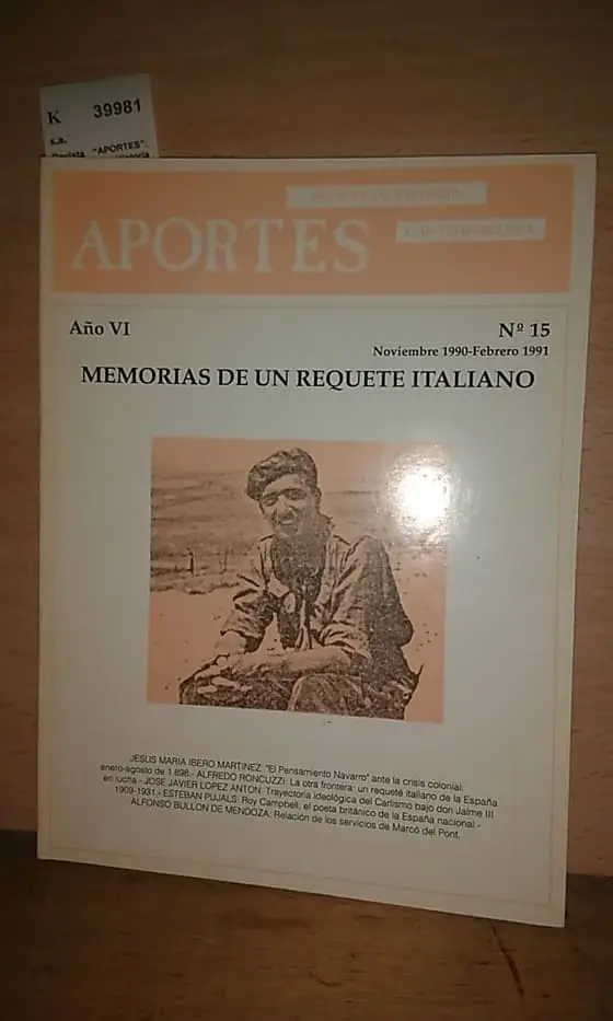 Revista APORTES. Revista de Historia Contemporanea. NUMERO 15.