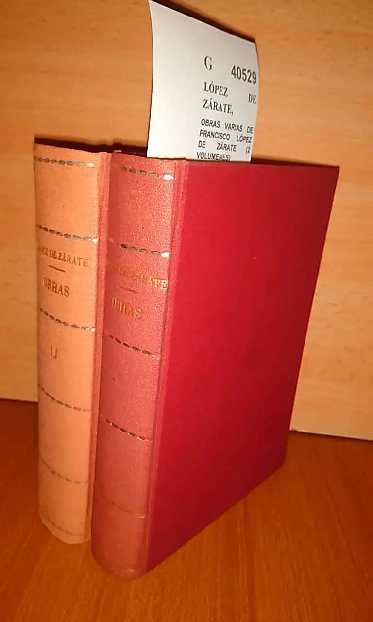 OBRAS VARIAS DE FRANCISCO LÓPEZ DE ZÁRATE (2 VOLUMENES)