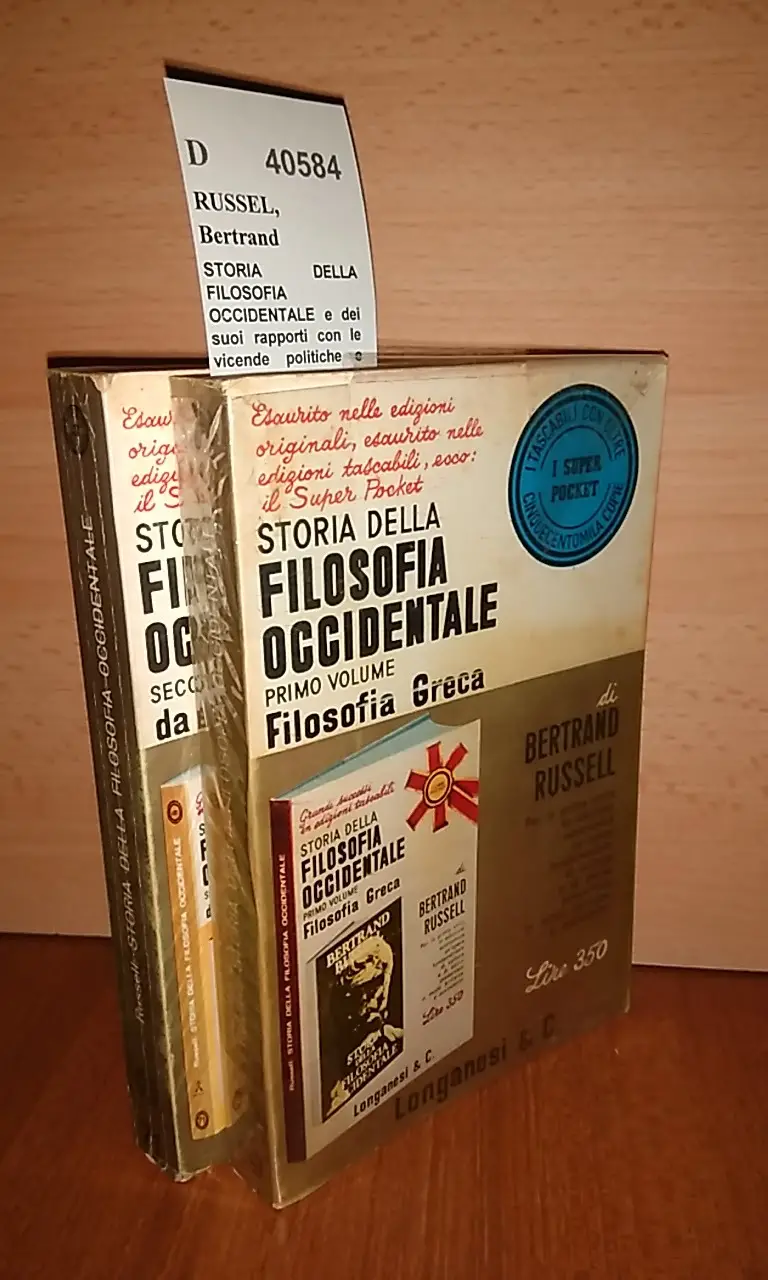 STORIA DELLA FILOSOFIA OCCIDENTALE e dei suoi rapporti con le vicende politiche e sociali dall´antichitá ad occi (2 VOLUMENES)