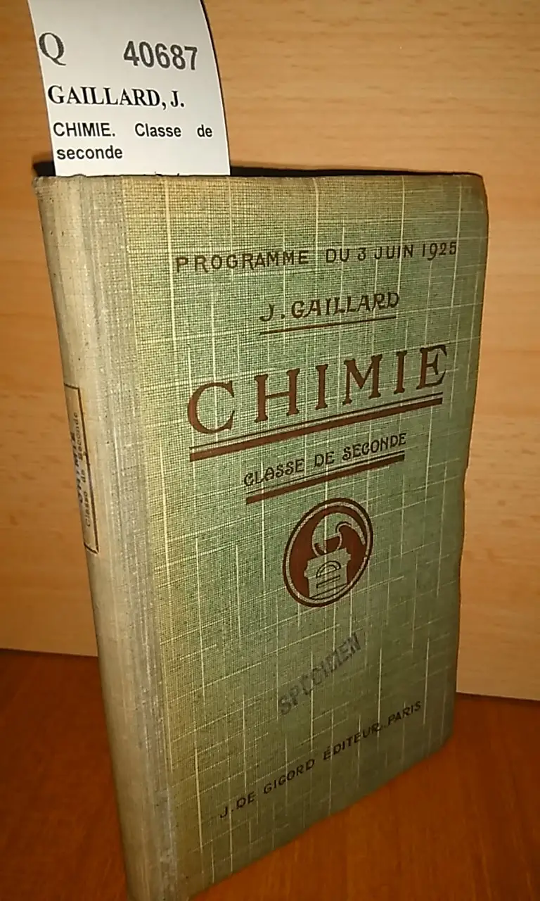 CHIMIE. Classe de seconde