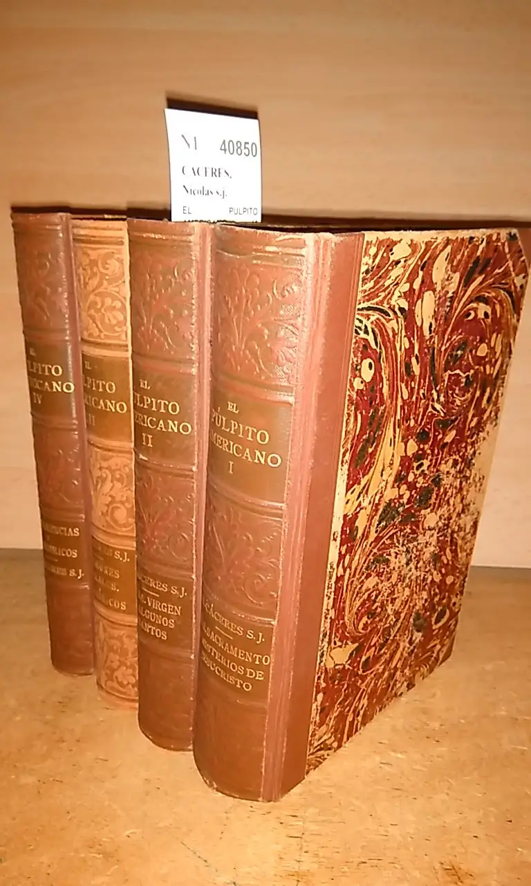 EL PULPITO AMERICANO.  (4 VOLUMENES) COLECCION DE SERMONES DE LOS PREDICADORES CONTEMPORANEOS MAS NOTABLES DE LA AMERICA LATINA