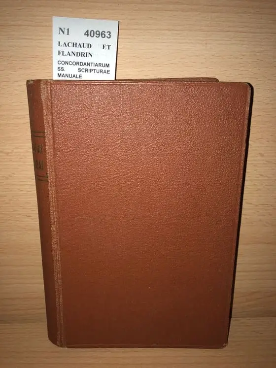 CONCORDANTIARUM SS. SCRIPTURAE MANUALE