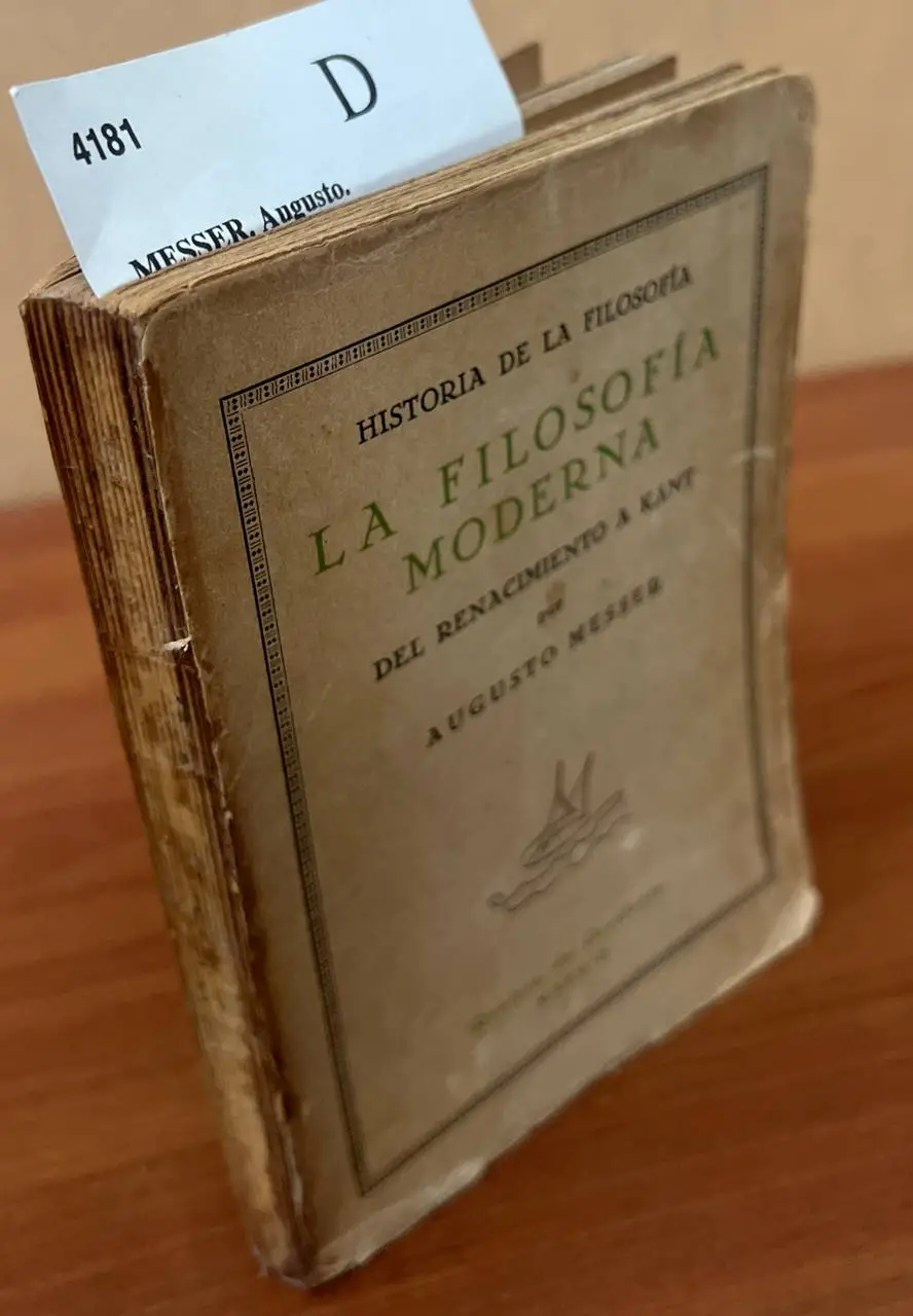 Historia de la filosofía. La filosofía moderna del Renacimiento a Kant.