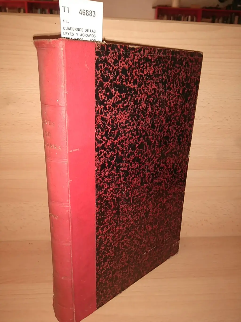 CUADERNOS DE LAS LEYES Y AGRAVIOS REPARADOS POR LOS TRES ESTADOS DEL REINO DE NAVARRA.  NUEVA EDICION publicada a expensas de la Excma. Diputacion Foral y Provincial de Navarra por acuerdo de 27 de Noviembre de 1895. TOMO PRIMERO. Comprende las cortes de 1724, 1725 Y 1726 DE LA CIUDAD DE ESTELLA; 1743 Y 1744 DE LA CIUDAD DE TUDELA; 1757 DE LA CIUDAD DE PAMPLONA; Y 1765 Y 1766 DE ESTA MISMA CIUDAD.