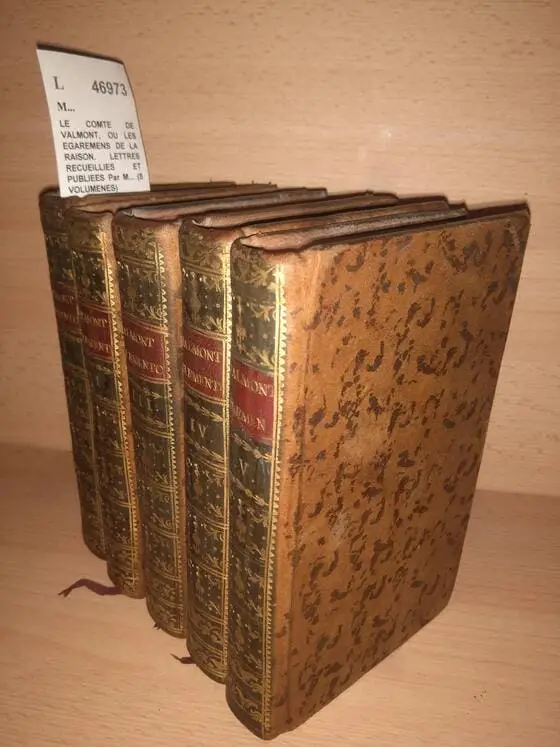 LE COMTE DE VALMONT, OU LES EGAREMENS DE LA RAISON. LETTRES RECUEILLIES ET PUBLIEES Par M… (5 VOLUMENES)