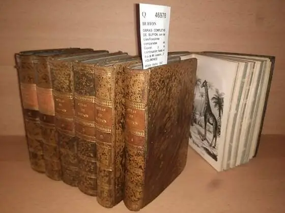 OBRAS COMPLETAS DE BUFFON, con las clasificaciones comparadas de Cuvier, y la continuacion hasta el dia de Mr. Lesson… (7 VOLUMENES)