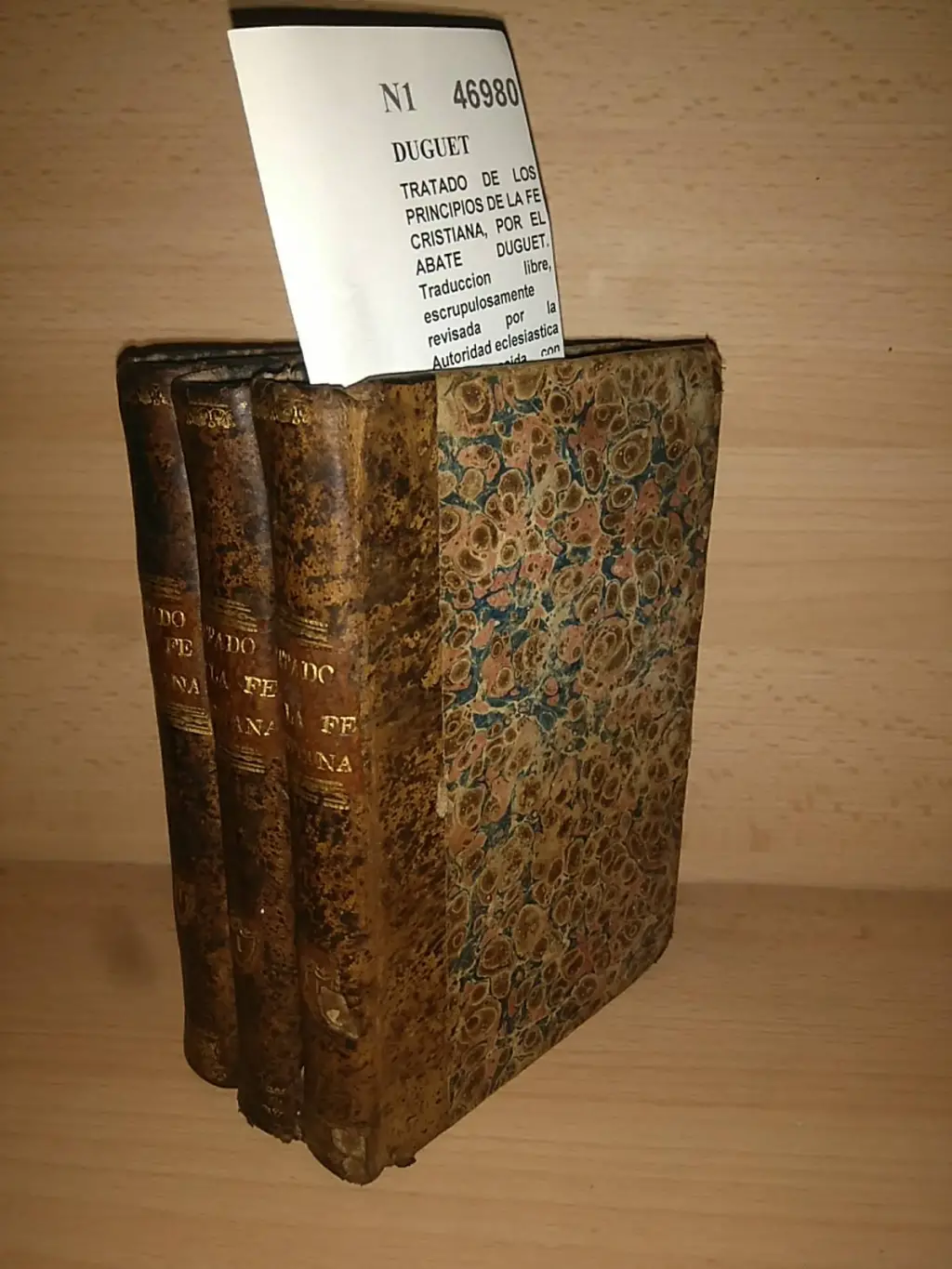 TRATADO DE LOS PRINCIPIOS DE LA FE CRISTIANA, POR EL ABATE DUGUET. Traduccion libre, escrupulosamente revisada por la Autoridad eclesiastica y enriquecida con algunos apendices por D. Joaquín Roca y Cornet, redactor de LA RELIGION. (3 VOLUMENES)