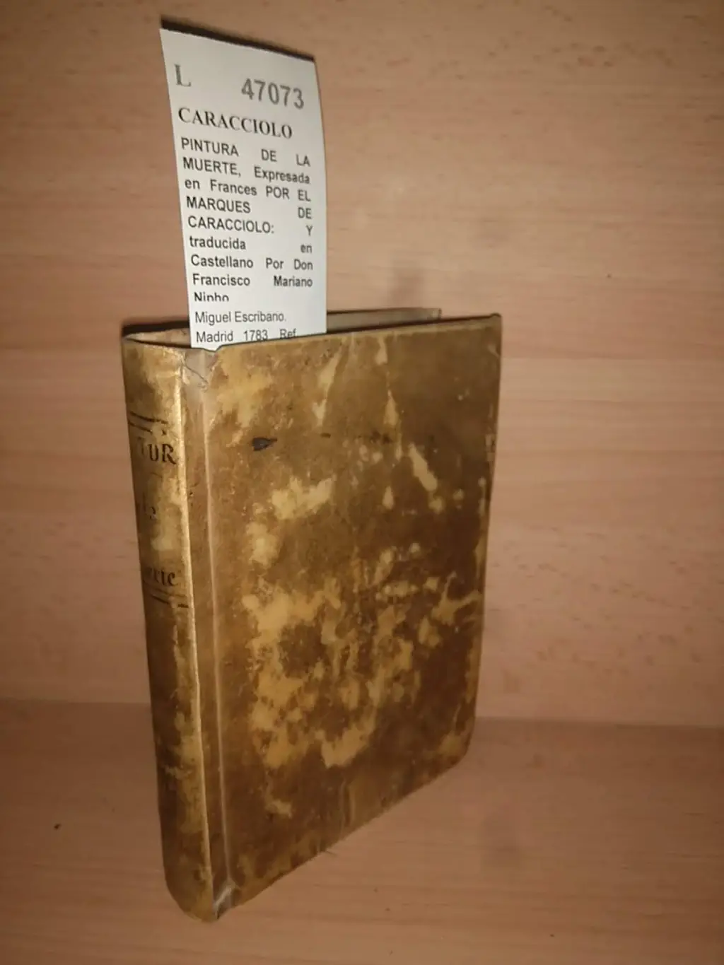 PINTURA DE LA MUERTE, Expresada en Frances POR EL MARQUES DE CARACCIOLO: Y traducida en Castellano Por Don Francisco Mariano Nipho.