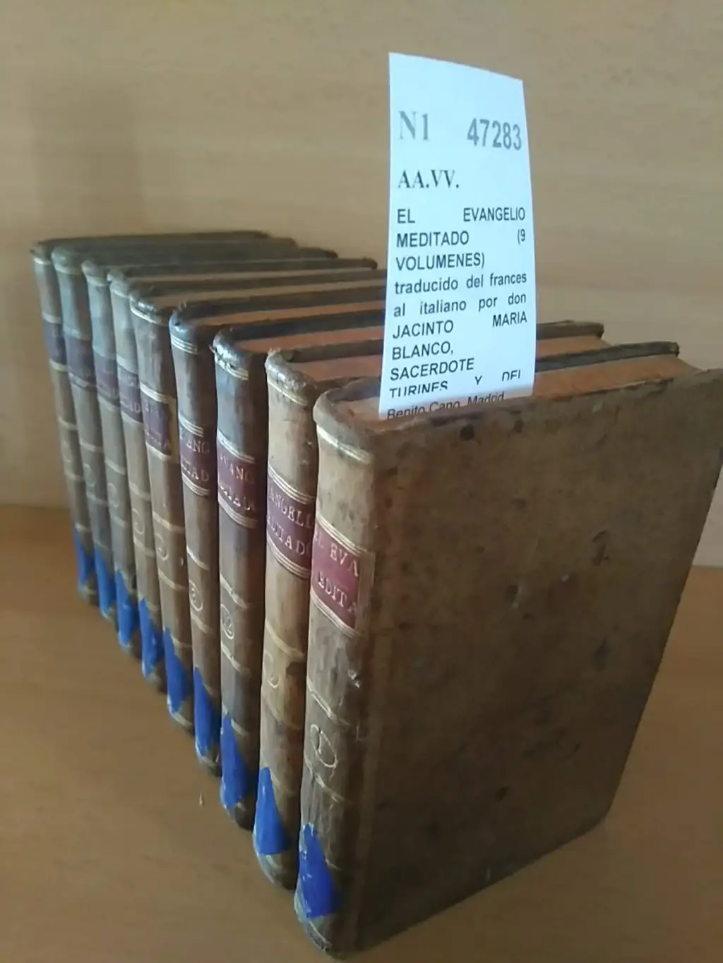 EL EVANGELIO MEDITADO (12 VOLUMENES) traducido del frances al italiano por don JACINTO MARIA BLANCO, SACERDOTE TURINES, Y DEL ITALIANO AL ESPAÑOL POR DON JUAN ANTONIO MALDONADO, ..