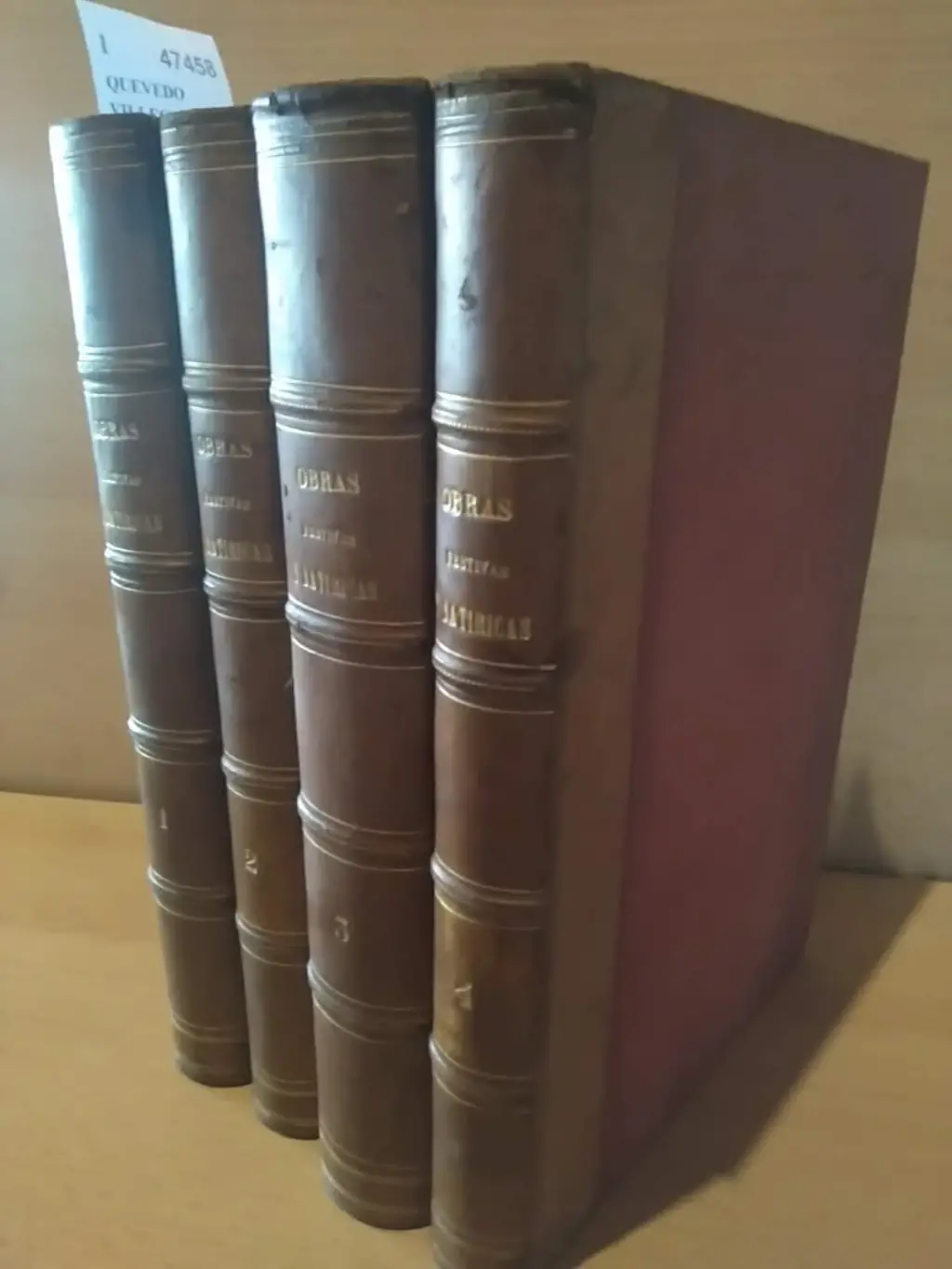 OBRAS EN PROSA FESTIVAS Y SATIRICAS DE D. FRANCISCO DE QUEVEDO VILLEGAS (4 VOLUMENES)