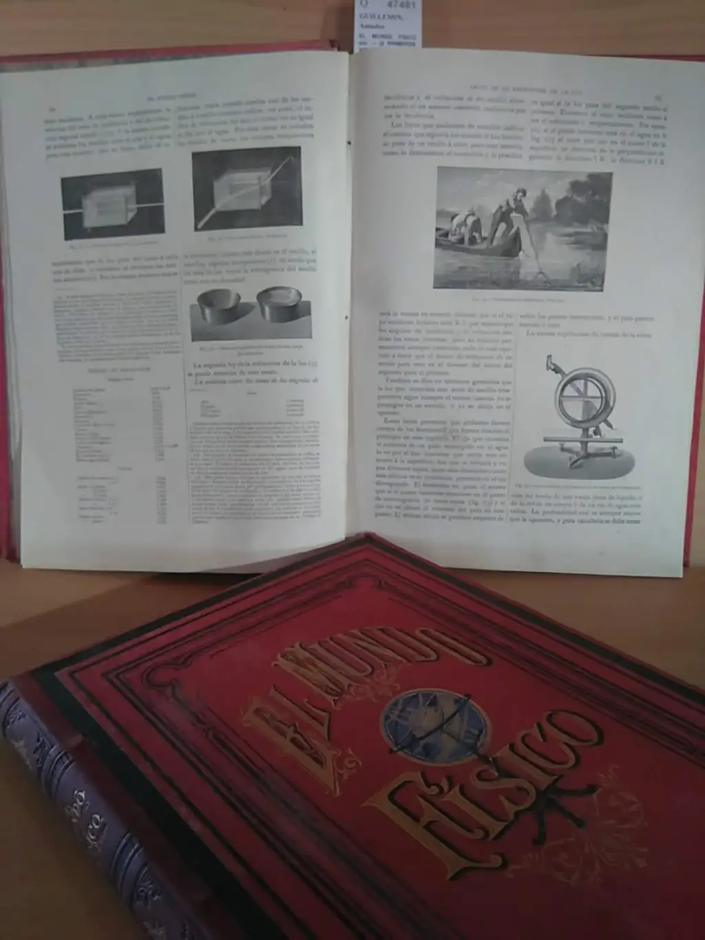 EL MUNDO FISICO por — (2 PRIMEROS VOLUMENES). Trad. de D.Manuel Aranda y Sanjuan. GRAVEDAD, GRAVITACION, LUZ, CALOR, ELECTRICIDAD, MAGNETISMO, ETC. , ilustración compuesta de numerosas viñetas intercaladas en el texto.