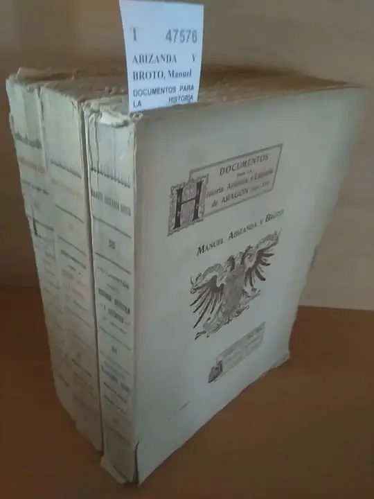 DOCUMENTOS PARA LA HISTORIA ARTISTICA Y LITERARIA DE ARAGON (SIGLO XVI) (3 VOLUMENES) procedentes del ARCHIVO DE PROTOCOLOS DE ZARAGOZA.