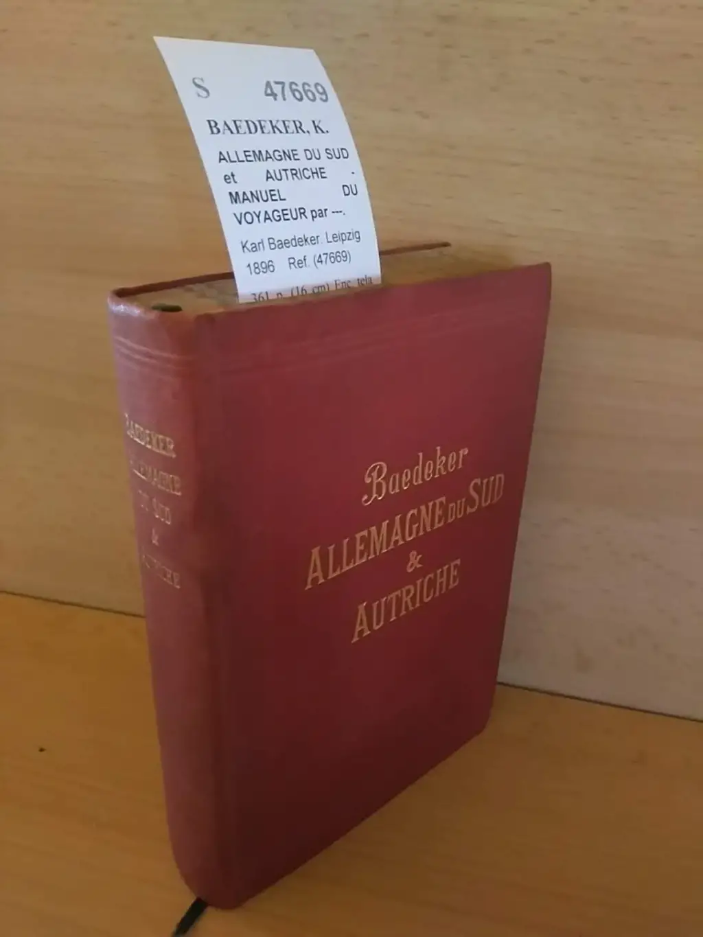 ALLEMAGNE DU SUD et AUTRICHE – MANUEL DU VOYAGEUR par —.