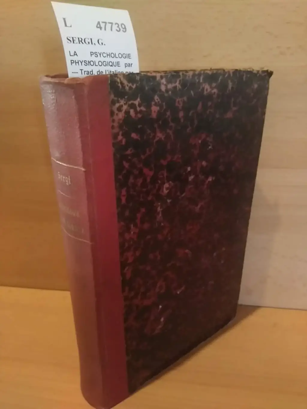 LA PSYCHOLOGIE PHYSIOLOGIQUE par — Trad. de litalien par M. Mouton.