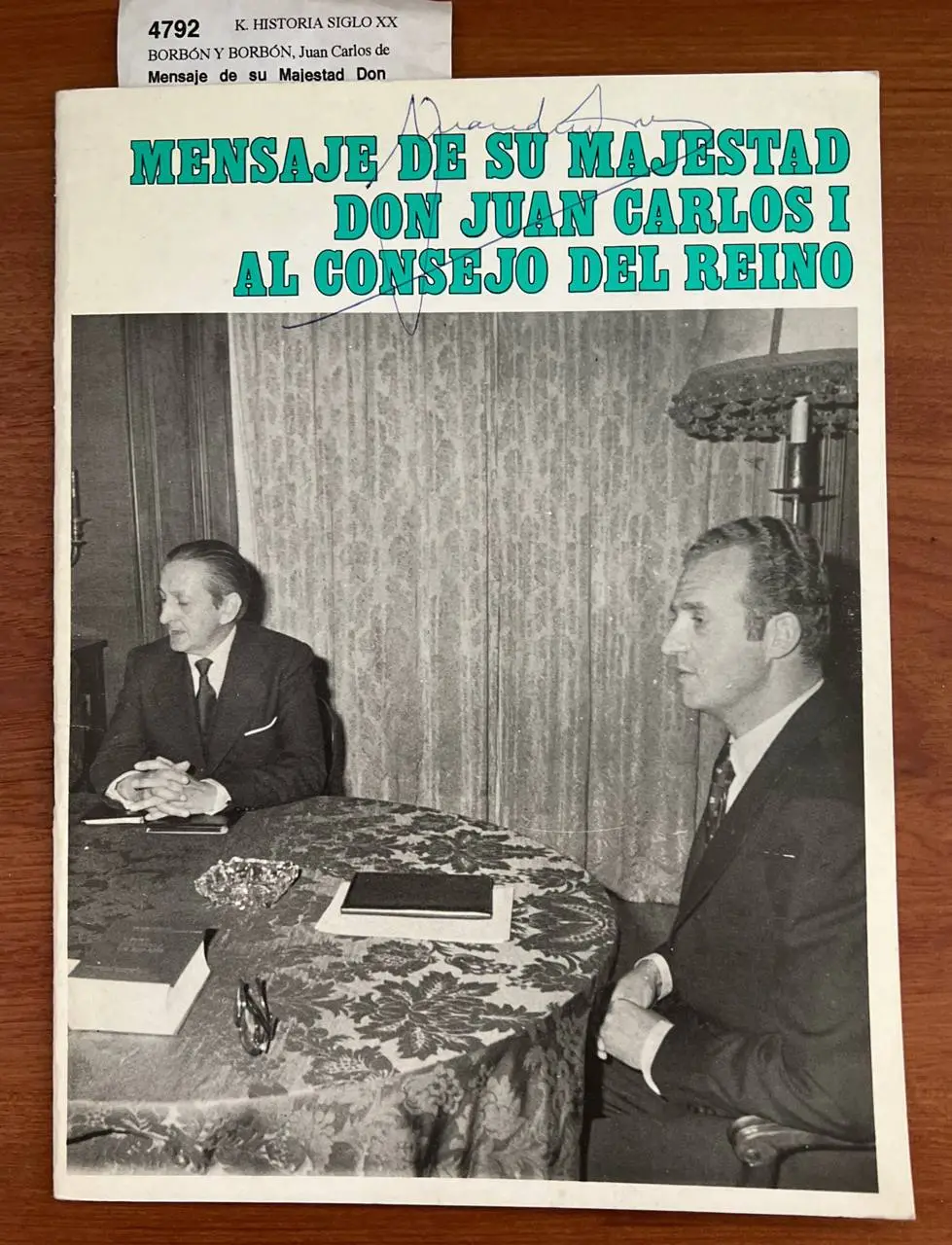 Mensaje de su Majestad Don Juan Carlos I al Consejo del Reino. (Palacio de la Zarzuela, Madrid) 2 de Marzo de 1976.
