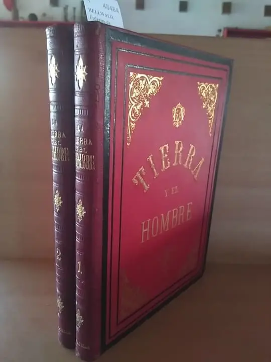 LA TIERRA Y EL HOMBRE (2 VOLUMENES). DESCRIPCION PINTORESCA DE NUESTRO GLOBO Y DE LAS DIFERENTES RAZAS QUE LO PUEBLAN HECHA CON ARREGLO A LOS DATOS GEOGRAFICOS, ETNOGRAFICOS MAS RECIENTES por — Traduccion de don Manuel Aranda y Sanjuan. Edicion profusamente ilustrada.