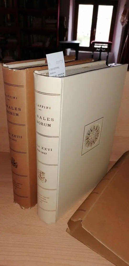 ANNALES MINORUM SEU TRIUM ORDINUM A S. FRANCISCO INSTITUTORUM CONTINUATI A P. — … (2 VOLUMENES) collaborantibus PP. Livario Oliger et Josepho Pou y Marti… Jussu R.mi P. Bonaventurae Marrari. TOMUS XXVI + TOMUS XXVII (1623-1627 + 1628-1632)