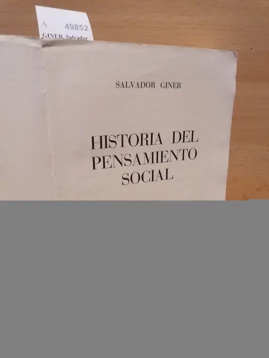HISTORIA DEL PENSAMIENTO SOCIAL