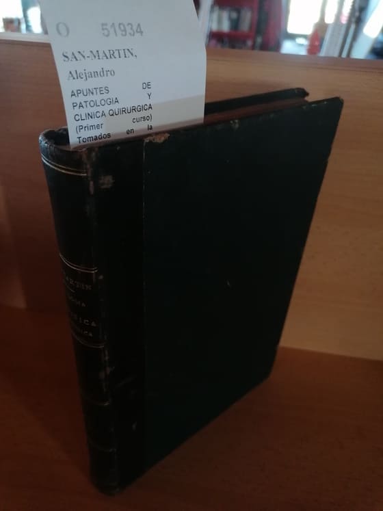APUNTES DE PATOLOGIA Y CLINICA QUIRURGICA (Primer curso) Tomados en la cátedra del Doctor D. — / LECCIONES DE PATOLOGIA QUIRURGICA, tomadas en la Cátedra del Doctor D. — por G. MARAÑON (Alumno del grupo). Universidad Central. Facultad de Medicina. CURSO DE 1907-1908