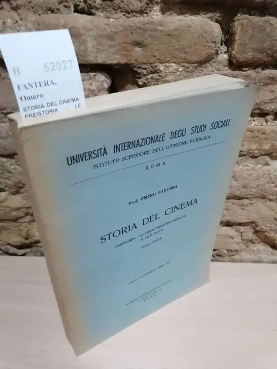 STORIA DEL CINEMA. PREISTORIA – LE PRIME IMMAGINI ANIMATE – IL FILM MUTO. PRIMA PARTE. ANNO ACCADEMICO 1960-1961