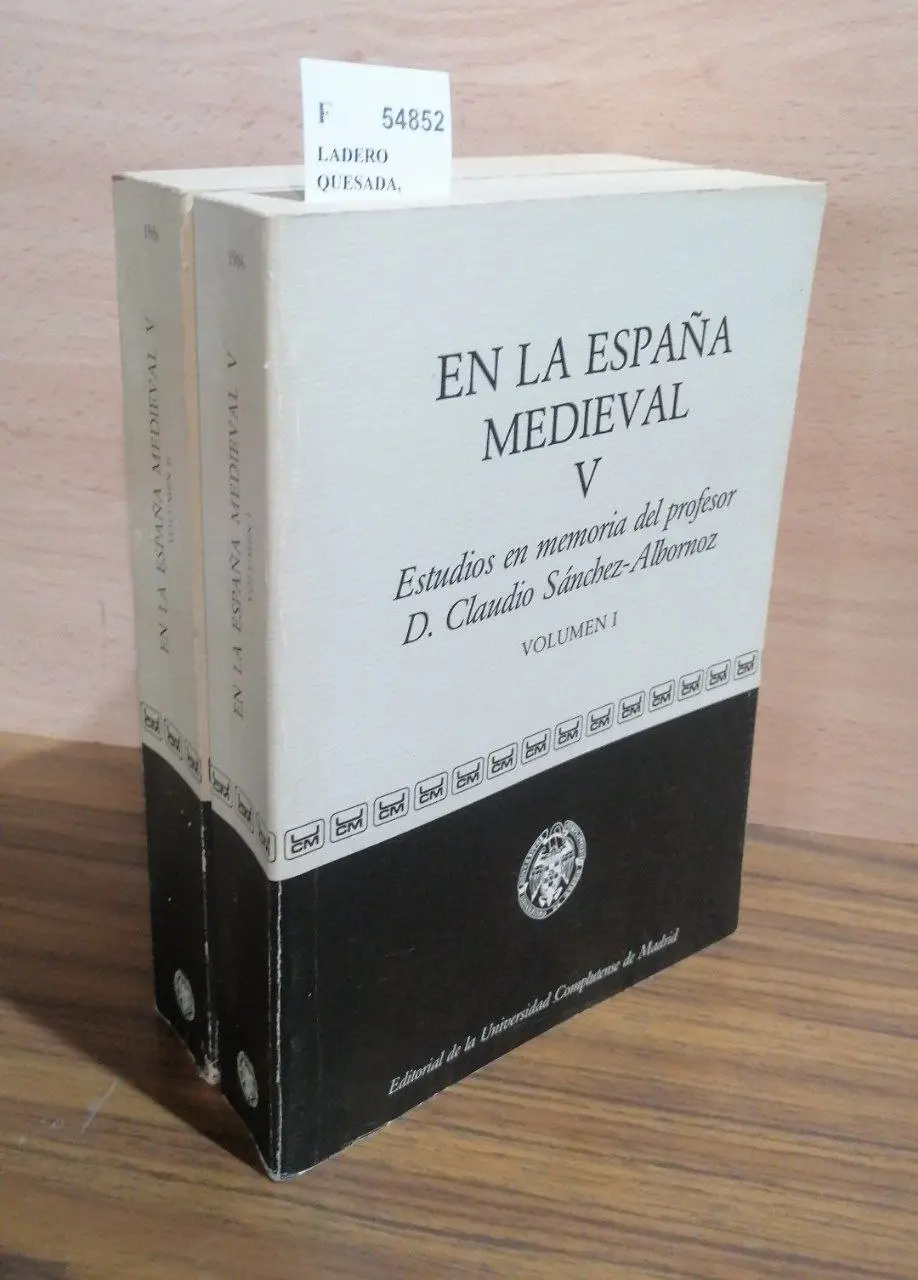 EN LA ESPAÑA MEDIEVAL V. Estudios en memoria del profesor D. Claudio Sanchez-Albornoz. (2 VOLUMENES)