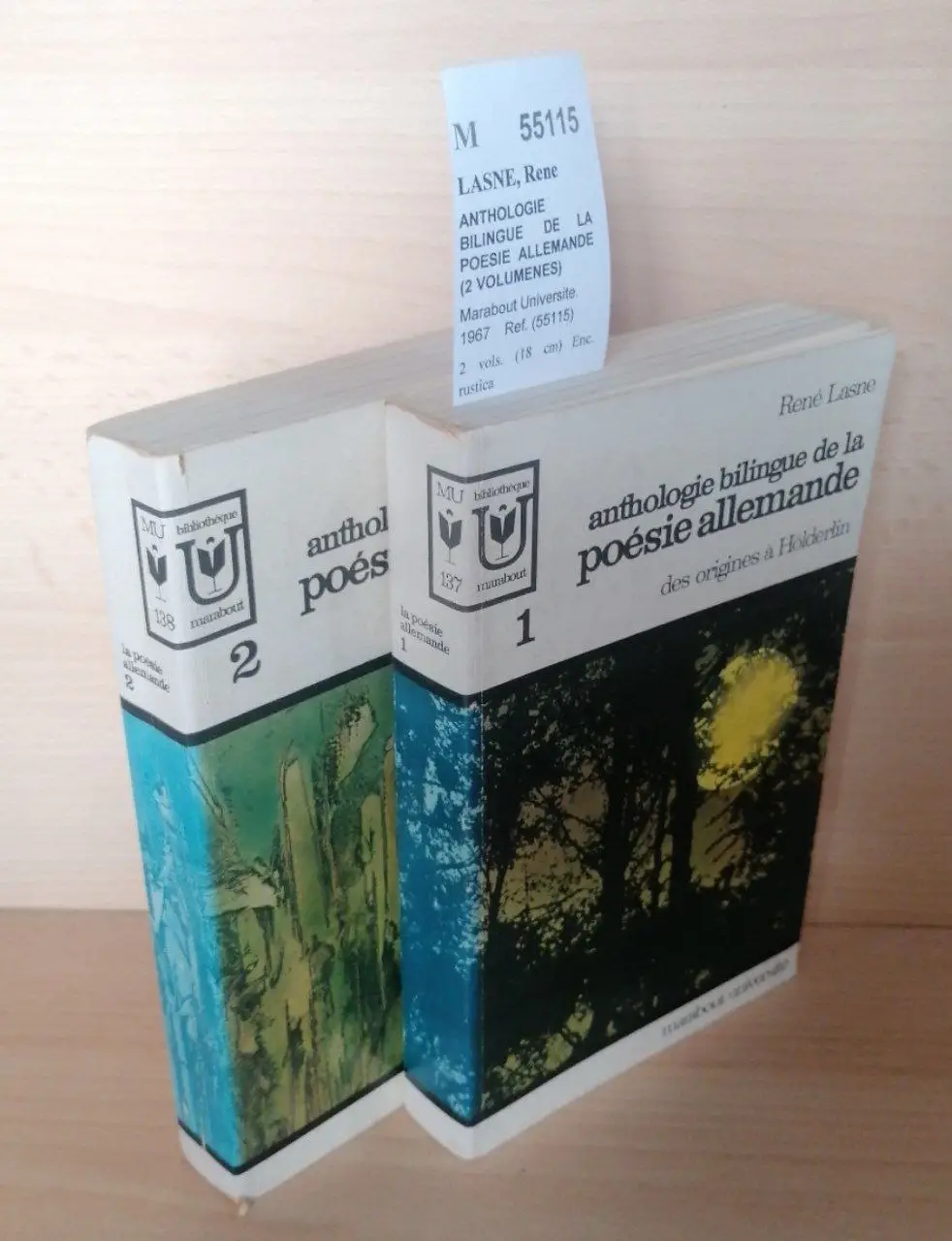 ANTHOLOGIE BILINGUE DE LA POESIE ALLEMANDE (2 VOLUMENES)