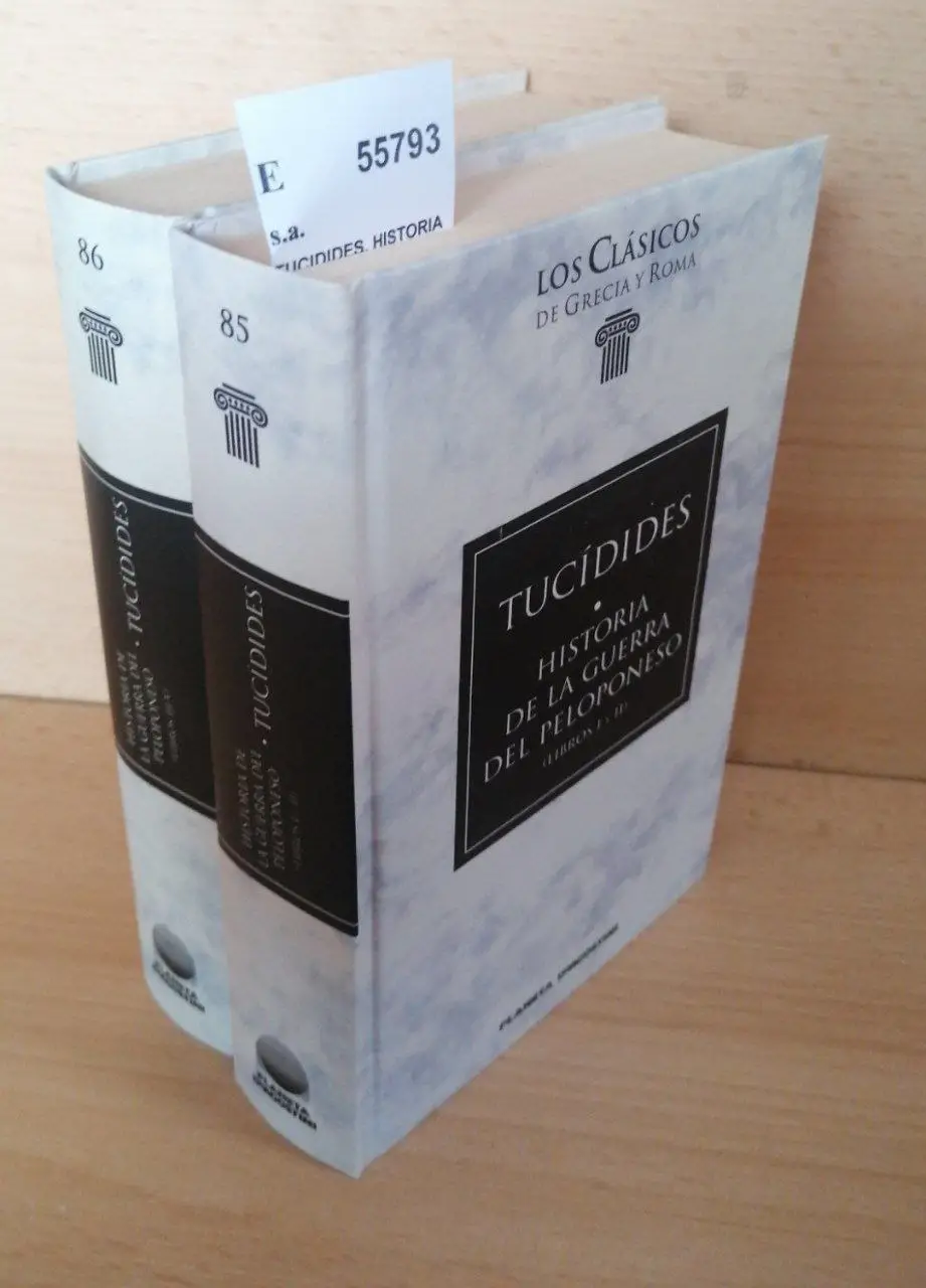 TUCIDIDES. HISTORIA DE LA GUERRA DEL PELOPONESO (2 VOLUMENES)