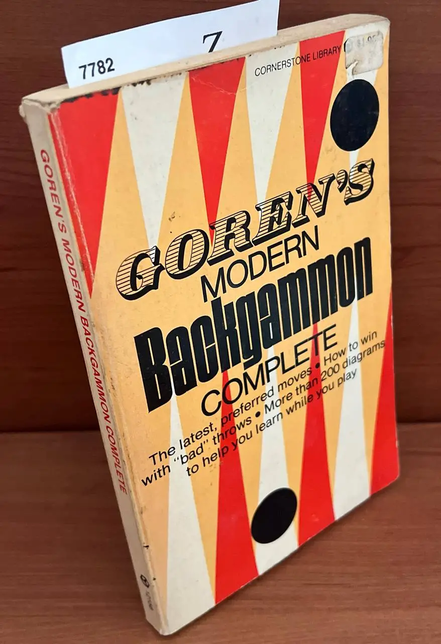 Gorens modern backgammon complete. A chandellor hall book published by