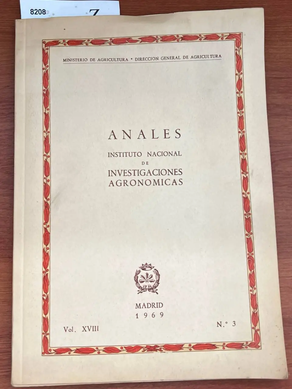 Anales. Instituto nacional de investigaciones agronomicas