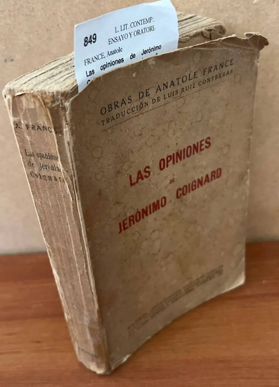 Las opiniones de Jerónimo Coignard (“O arte de gobernar”, manuscrita por el traductor)