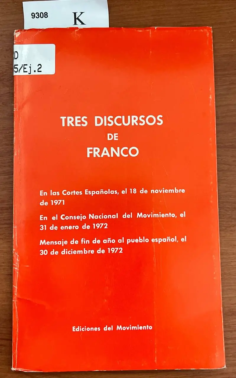 Tres discursos de Franco (1971 – 1972)