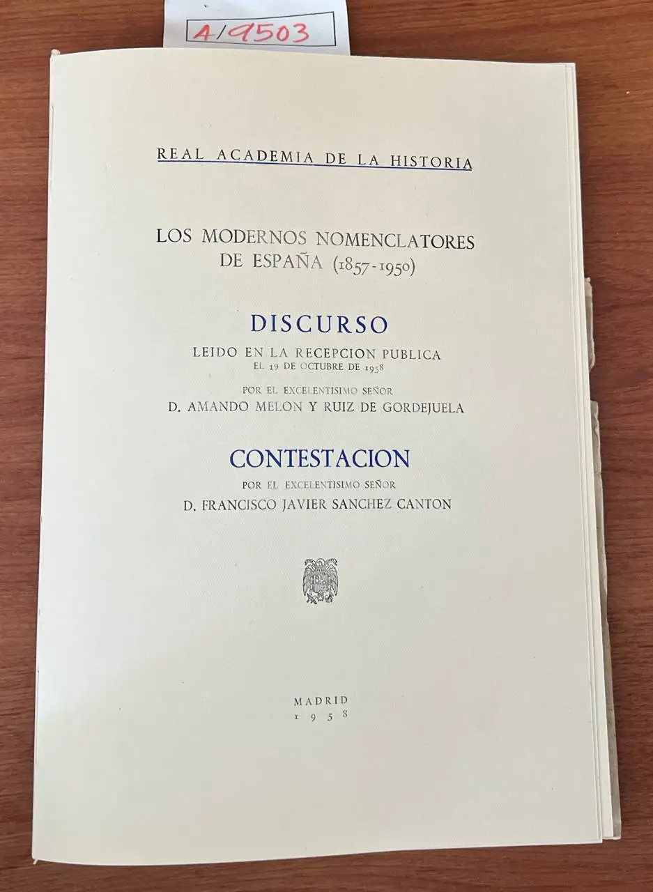 Los modernos nomenclatores de España (1857-1950).